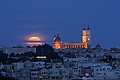 Moonrise over St. Ingatius Church - 6:43pm