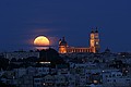 Moonrise over St. Ingatius Church - 6:44pm