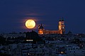 Moonrise over St. Ingatius Church - 6:45pm