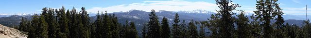 360 Panorama of Sequoia and Kings Canyon N.P. from Big Baldy