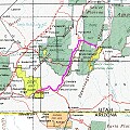Map of Zion to Bryce Drive - December 26, 2006