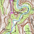 Map of West Rim Trail Hike - December 26, 2006