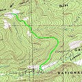 Map of Wheeler Peak Road Hike