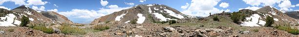 200 Panorama of Sierra Crest from Mono Pass (elev. 10,600 feet