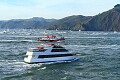 Flotilla following the QM2 into the Golden Gate Straight