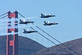 Blue Angels near the Golden Gate Bridge