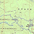 Big Basin hike topographic map