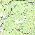 Butano hike topographic map