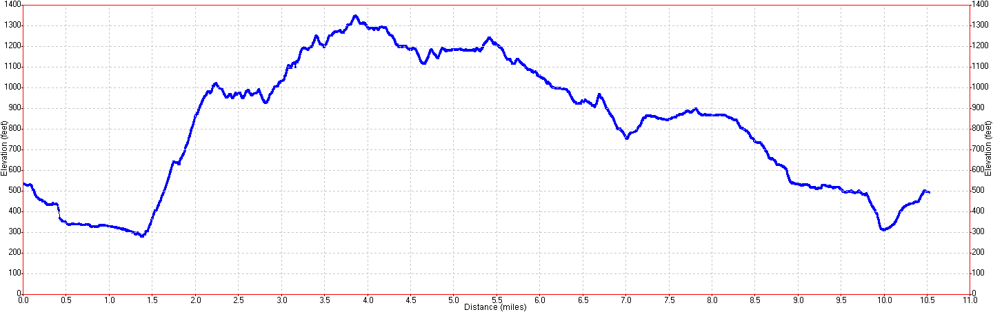 Butano Hike Elevation Profile