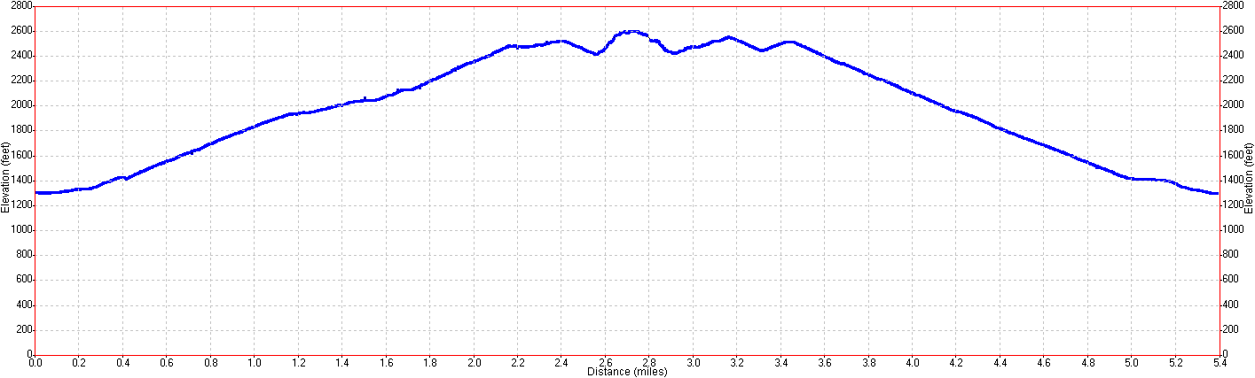 Pinnacles hike elevation profile