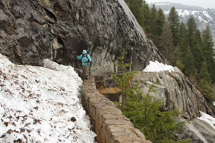 Diane walks the ledge