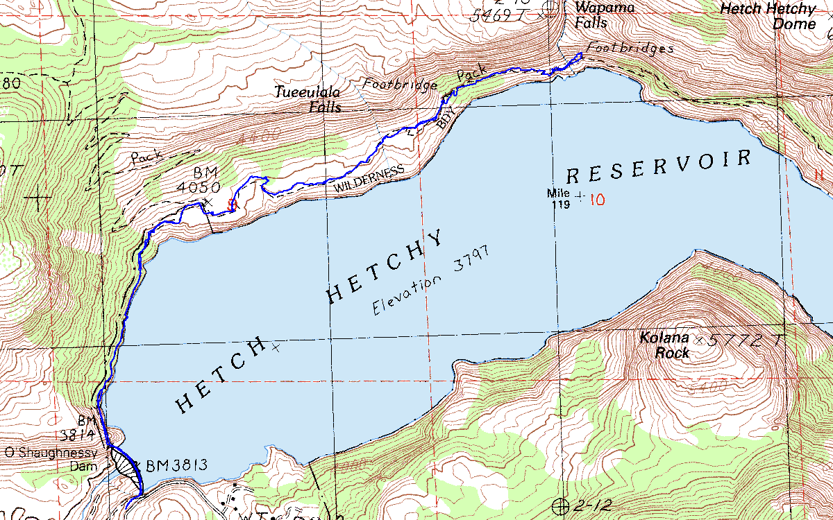 Hetch Hetchy Topographic Map
