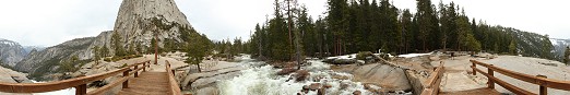 Nevada Fall Bridge and the Merced River
