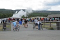 Old Faithful Geyser crowd