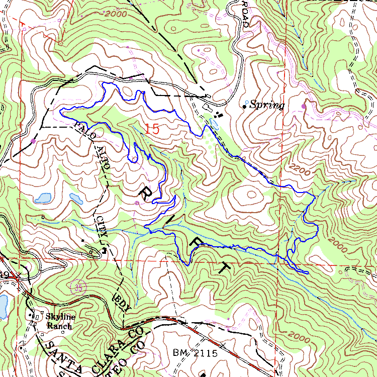 Montebello O.S.P. Topo Map