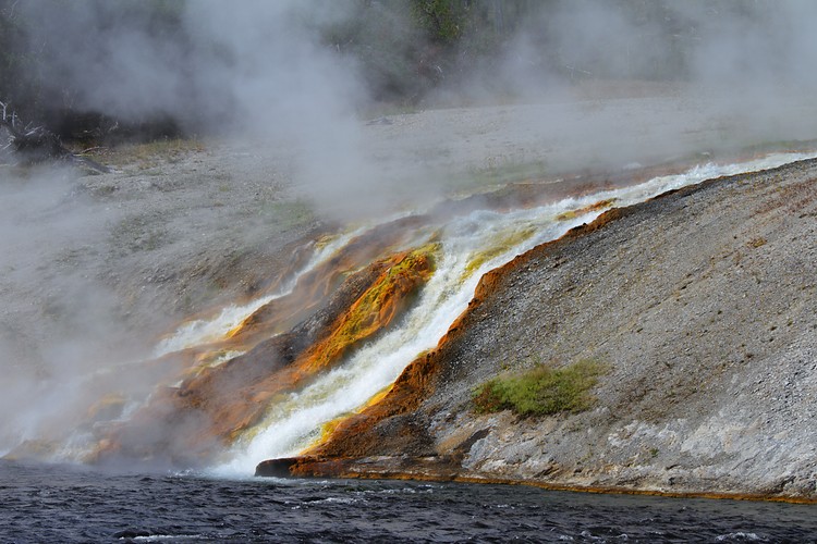 Midway Geyser Basin draining into the Firehole River