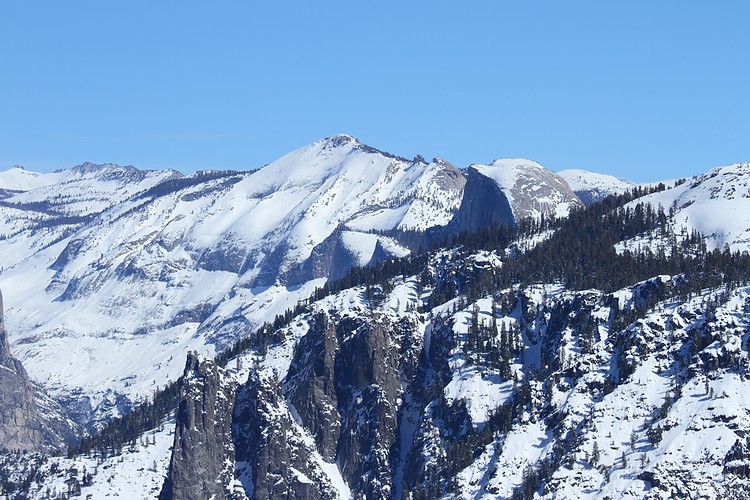 Clouds Rest and Half Dome from Dewey Point