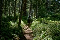 Diane hikes the Ao Nuevo trail