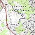 Edgewood County Park topo map