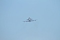 Space Shuttle Endeavour approaches Moffett Field