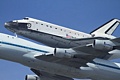 Space Shuttle Endeavour over Moffett Field