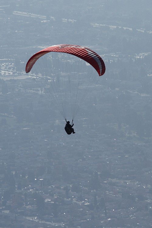 Paraglider over Silicon Valley