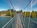 Hawea River swing bridge