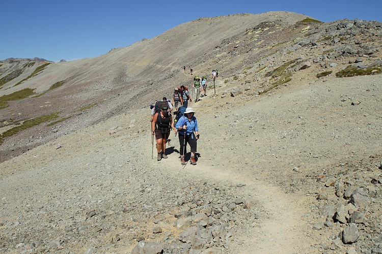 Trampers on the Roberts Ridge Route
