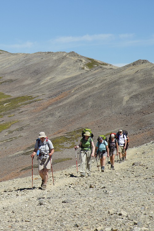 Trampers on the Roberts Ridge Route