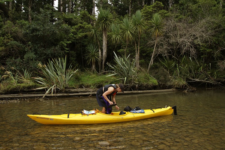 Okarito River kayakers