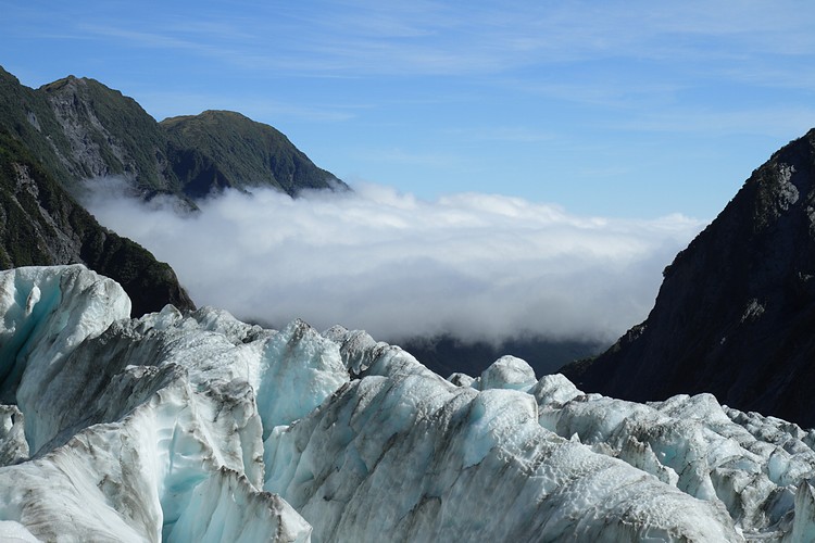 Fog creeping up the valley
