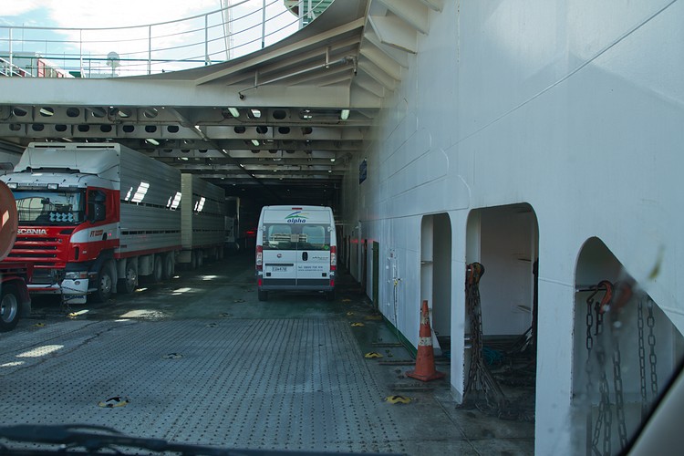 Aratere ferry car deck