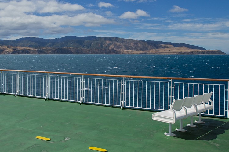 Fitzroy Bay from the ferry Aratere
