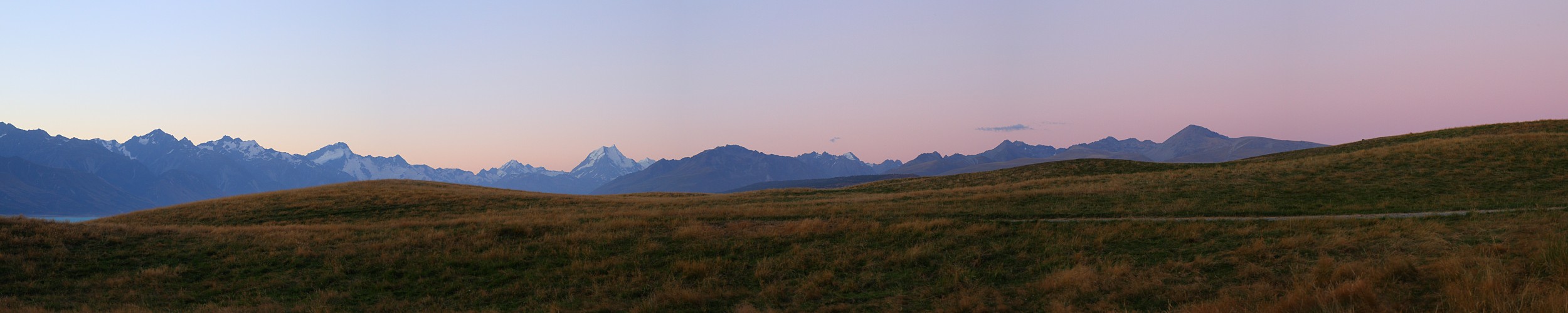 Braemar Station sunset panorama