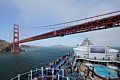 Star Princess passing under the Golden Gate Bridge