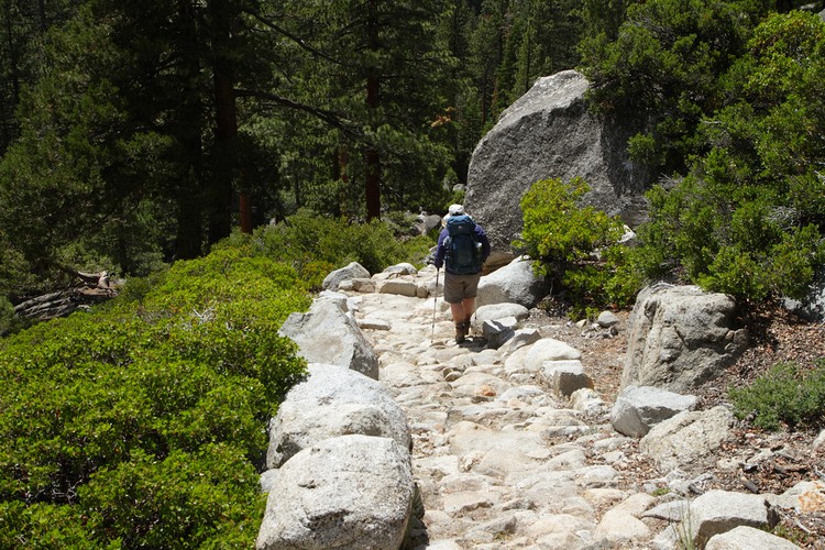 Lewis Creek Trail cobblestones