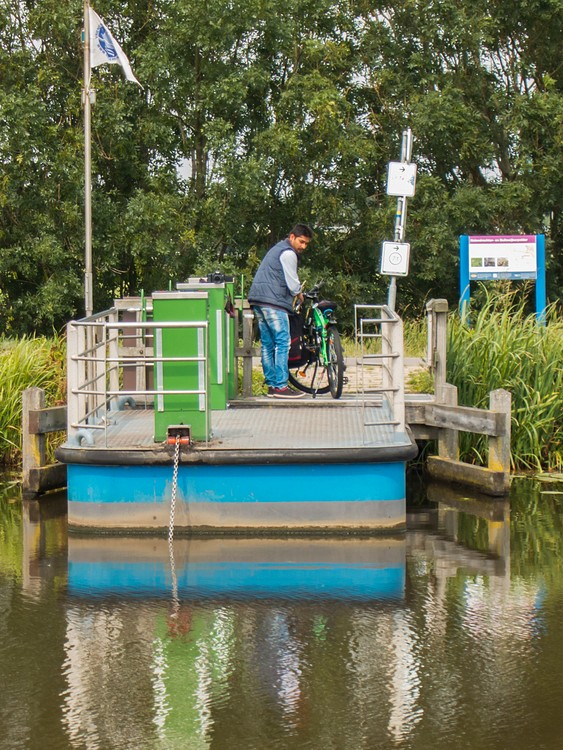 Hand-cranked ferry