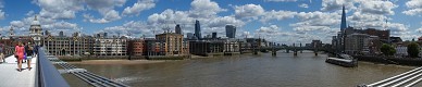 Millennium Bridge panorama