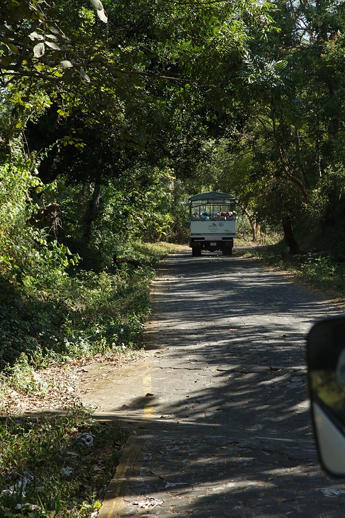Riding up  Mombacho Volcano