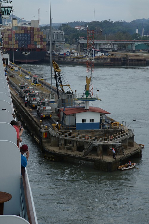 Island Princess enters the Miraflores Locks