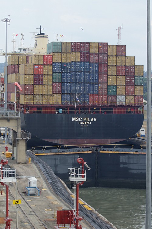 MSC Pilar at 30 feet above sea level