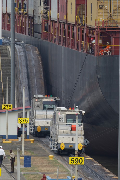 MSC Pilar attached to electric mules