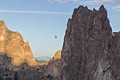 Hot air balloon over Smith Rock