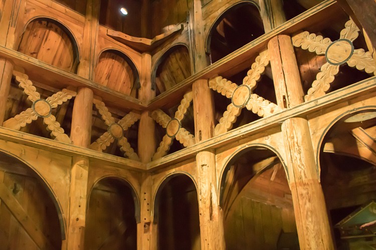 Borgund stave church interior