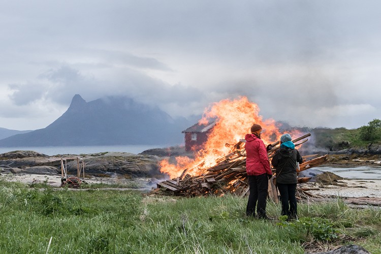 Summer solstice bonfire