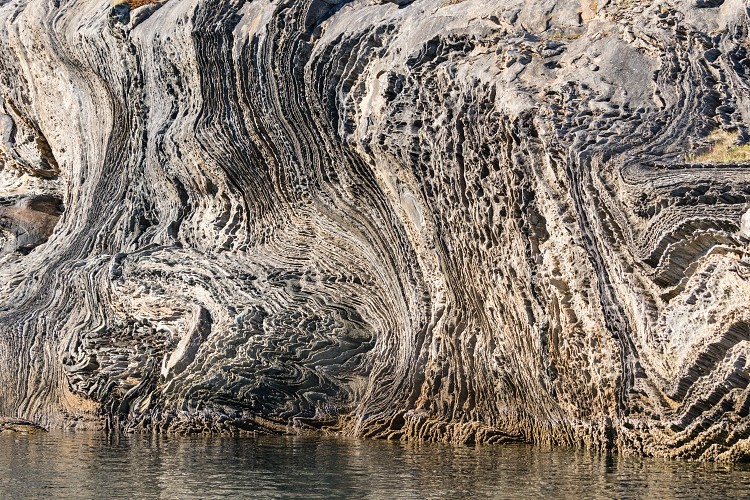 Caledonian folding (geology) in Saltstraumen