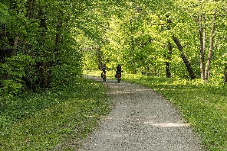 Frank and Susan cycling