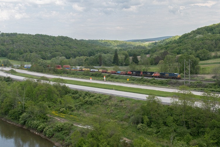 CSX train from the Salisbury Trestle