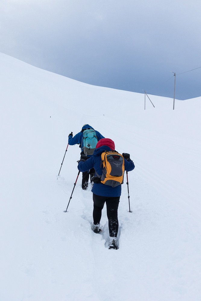 Jon and Diane snowshoeing
