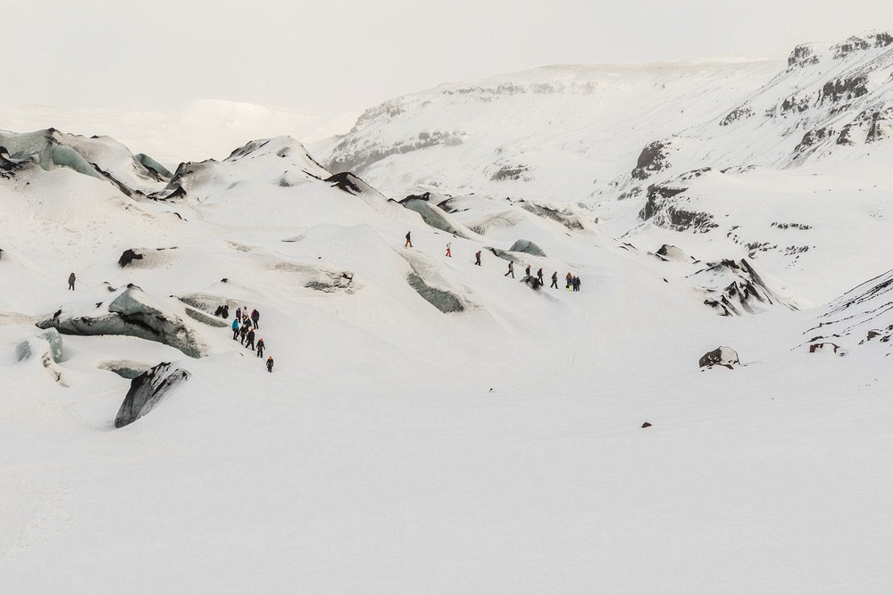 Hikers on S�lheimaj�kull